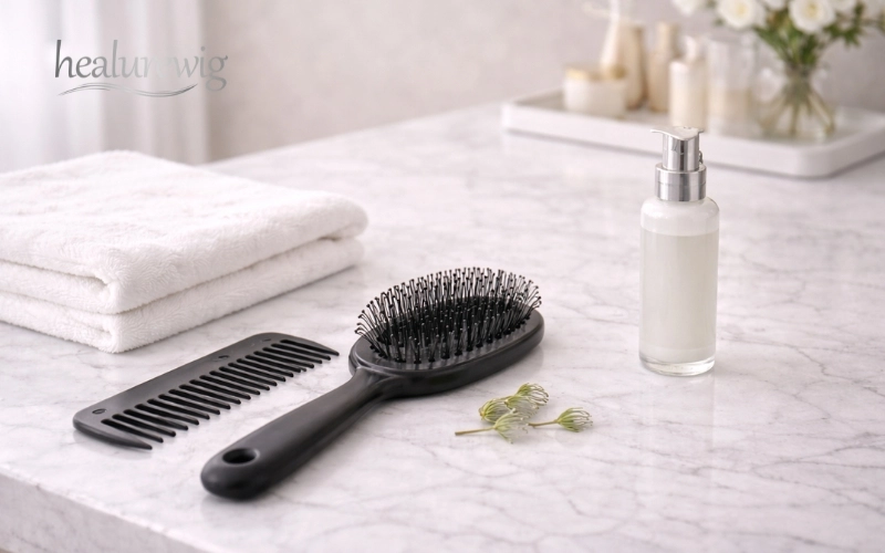 Professional tools for detangling a human hair wig safely Professional tools for detangling a human hair wig safely