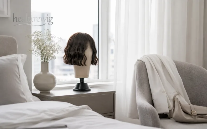 Pre-waved bob wig ready to wear with soft natural waves