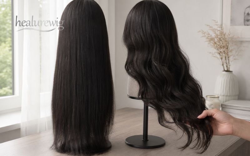  Asian Remy and Indian Remy long human hair wig textures