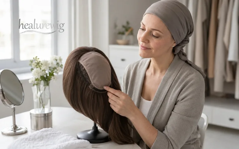 Soft hand tied wig cap for sensitive scalp and fair skin wearers Soft hand tied wig cap for sensitive scalp and fair skin wearers