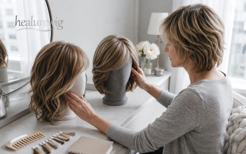 Gentle care and maintenance routine for a monofilament wig at home
