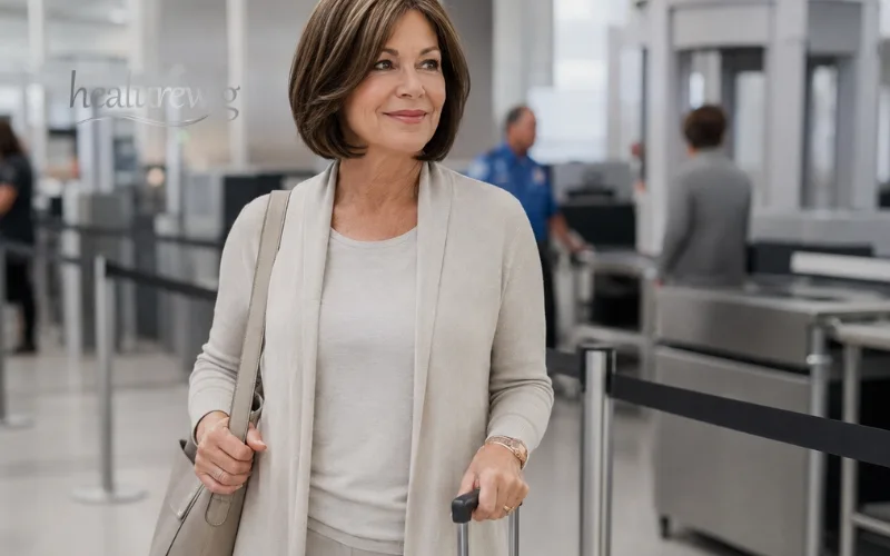  Wearing a wig through airport security with a carry on bag
