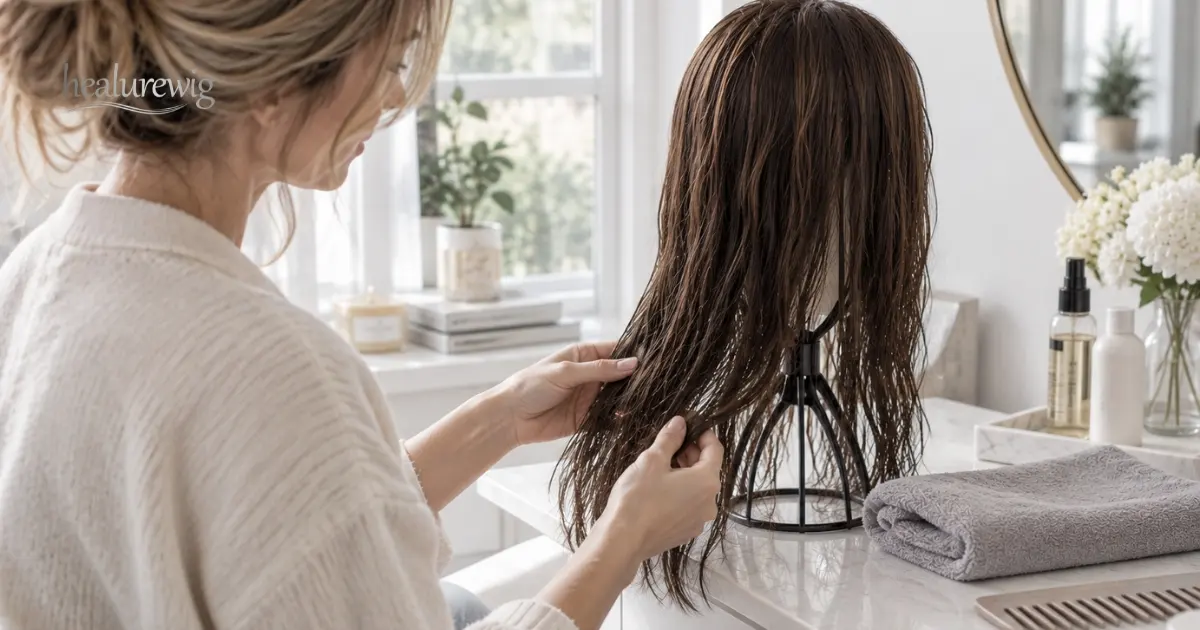 How long does a human hair wig take to air dry?