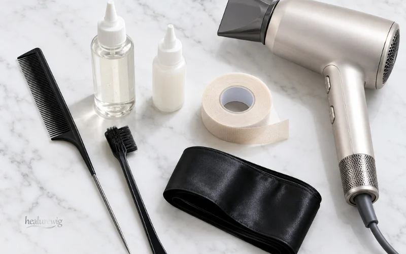 Essential tools for a professional lace front wig installation