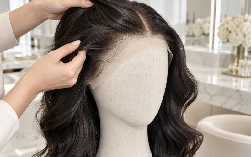 Customizing a premium lace front wig before installation